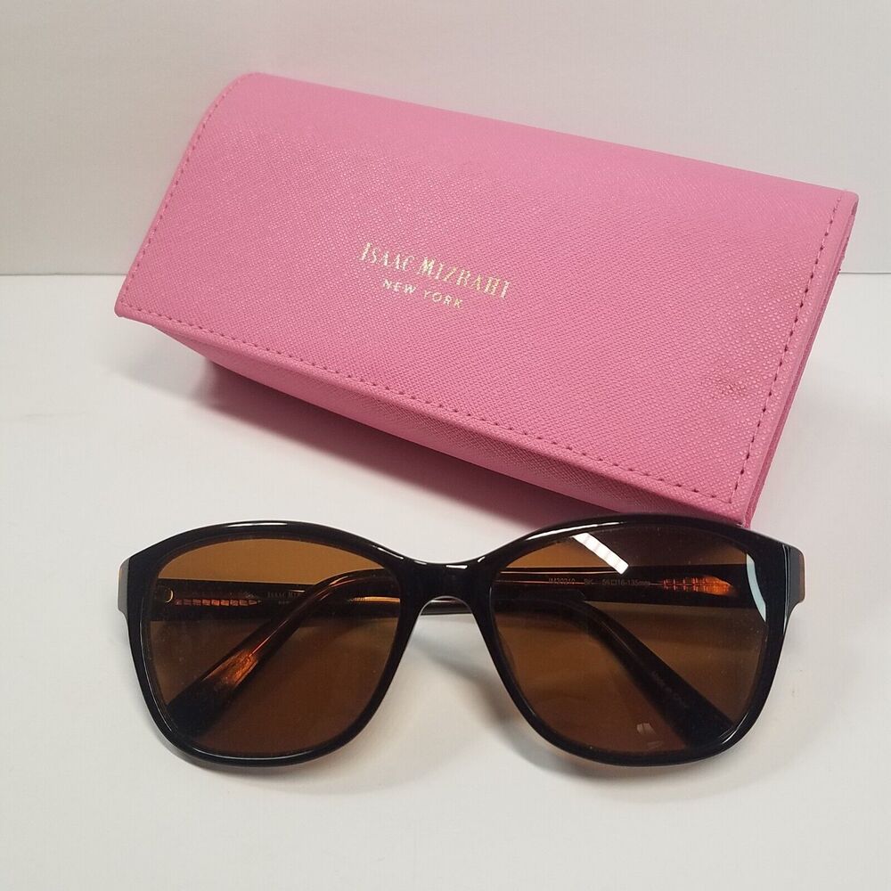 Isaac Mizhrazi IM 30210 BK Black Dark Brown Authentic Sunglass Frames w/ Case